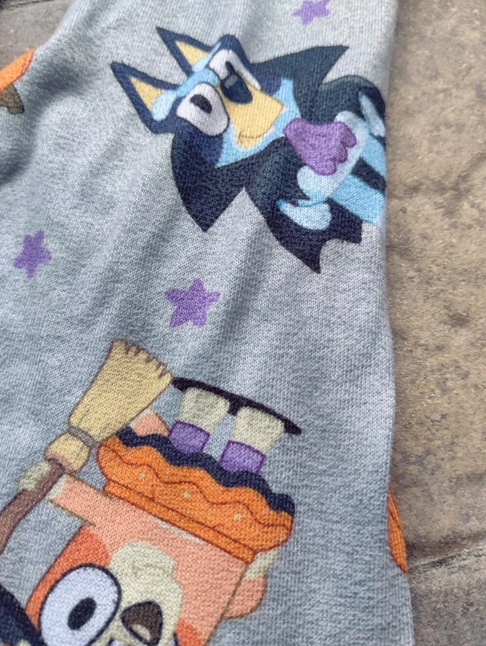 Size 6 Disney Bluey Halloween Character Pajama Sets - Gray, Black & Orange